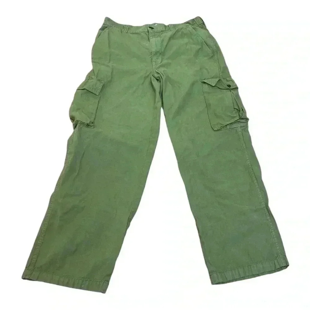 Madewell olive green straight cargo pants size 27